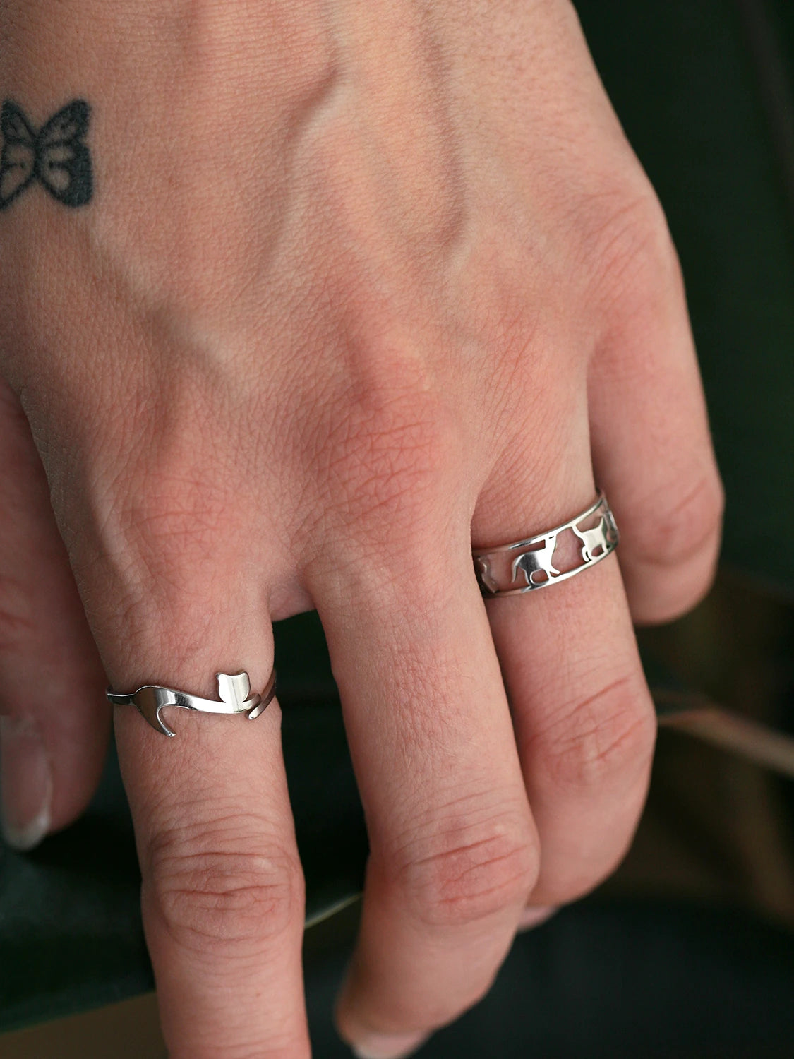 Silver Félina ring