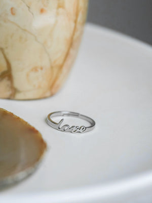 Silver Love ring