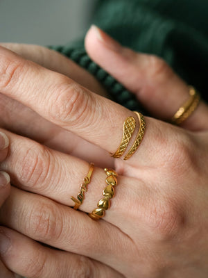 Gold love ring