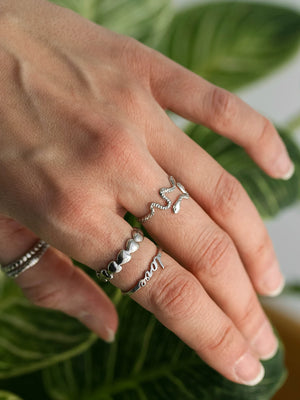 Silver Love ring