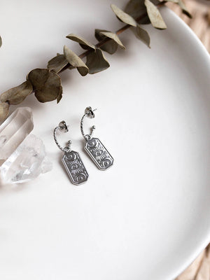 Clous d'oreilles Tarot argent