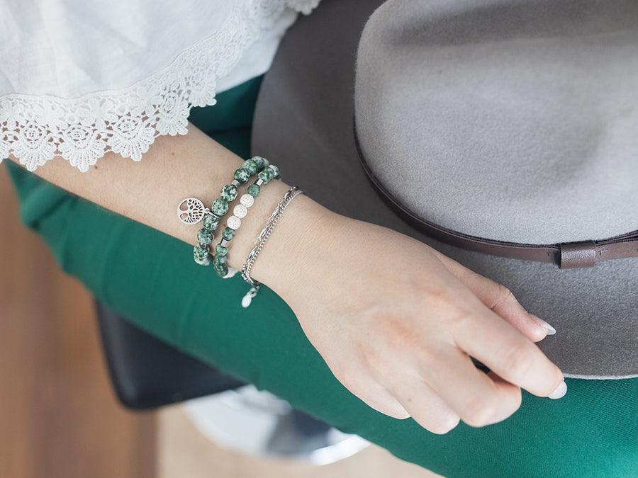 Silver Lichen bracelet