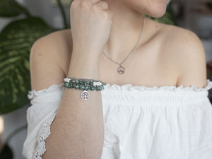 Silver Lichen bracelet