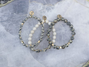 Gold Dalmatian bracelet set