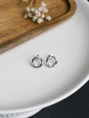 Clous d'oreilles Circle argent