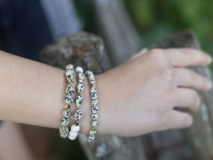 Gold Dalmatian bracelet set